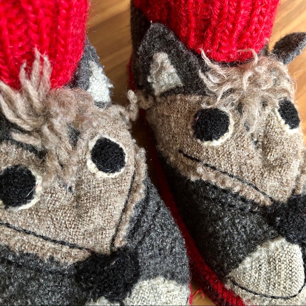 SOLD // Garnet Hill Boiled Wool Slipper Boots